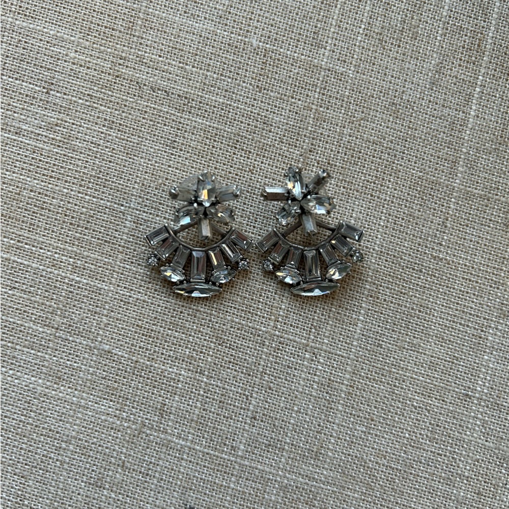 Stella & Dot silver statement earrings